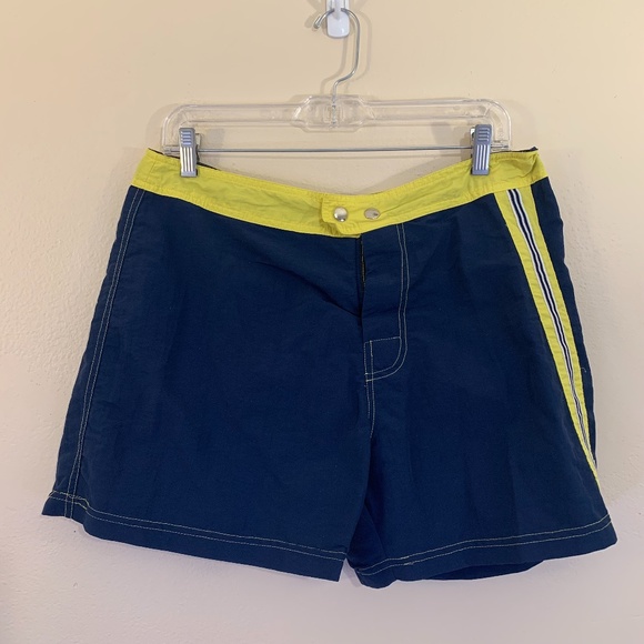 LASC Swim Trunks 34 Waist Nylon Unlined Snap/velcro closure - Picture 2 of 3